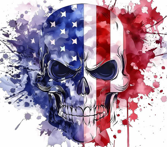 20 oz Tumbler - American Skull - 1