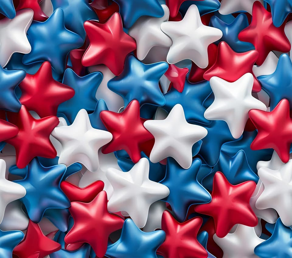 20 oz Tumbler - Red White and Blue Stars