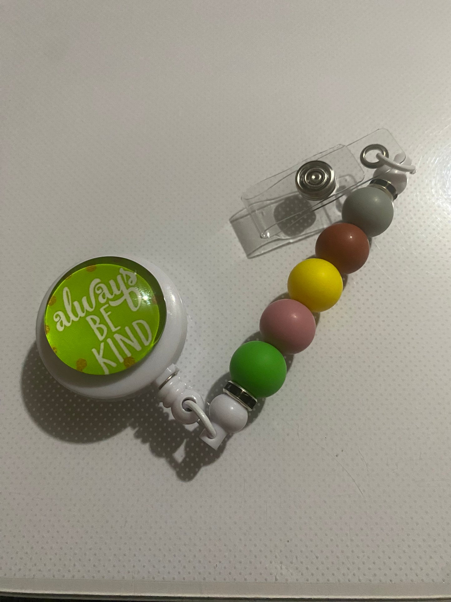 “Always Be Kind” badge reel holder