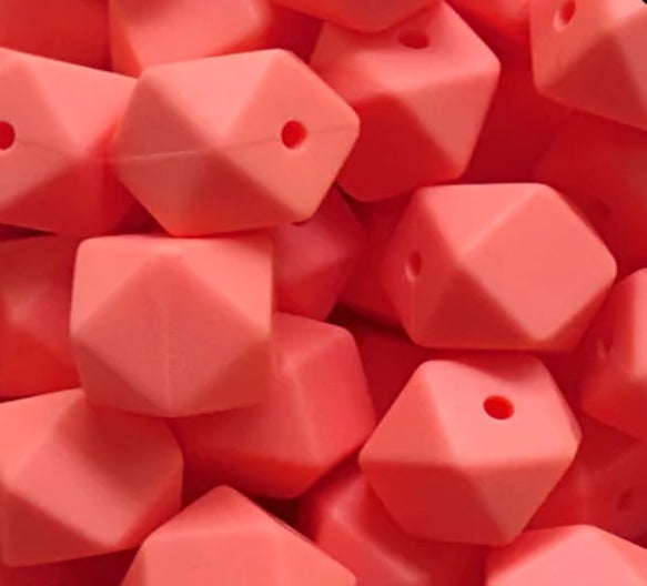 14MM HEXAGON SALMON #107 (1ct)