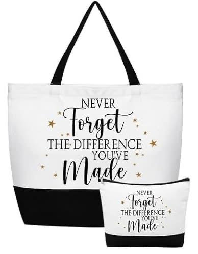 Never Forget the Difference You Made - Tote bag and makeup pouch