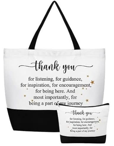Thank You - Tote bag and makeup pouch