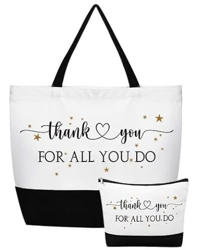 Thank You for All You Do - Tote bag and makeup pouch
