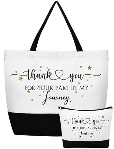 Thank You For Your Part in My Journey - Tote bag and makeup pouch