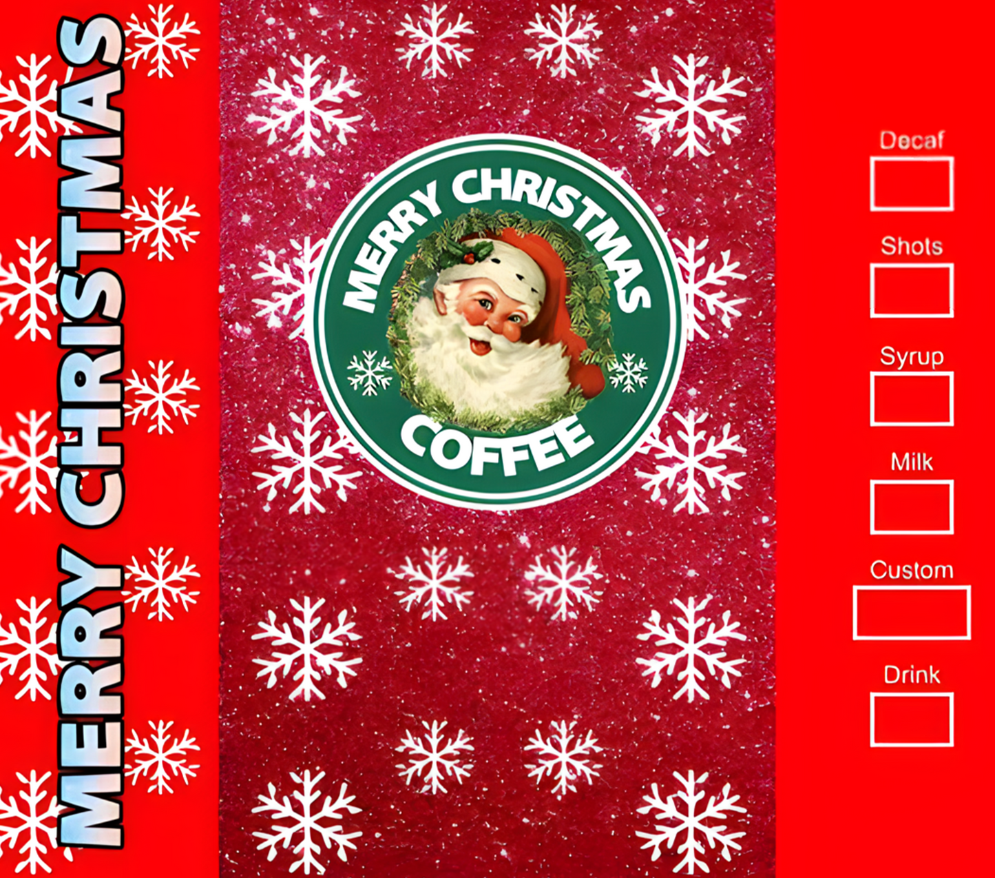 MERRY CHRISTMAS COFFEE SANTA ~ 20 oz TUMBLER