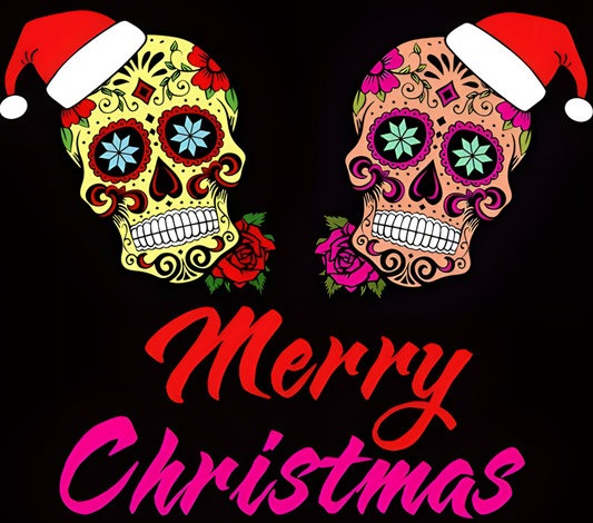 MERRY CHRISTMAS SUGAR SKULLS ~ 20 oz TUMBLER