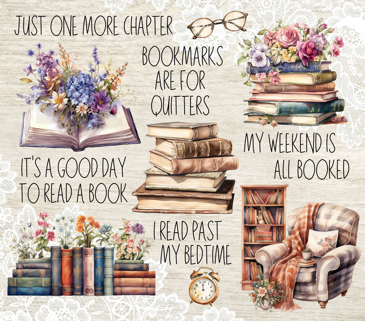 READING A BOOK SAYINGS ~ 20 oz TUMBLER