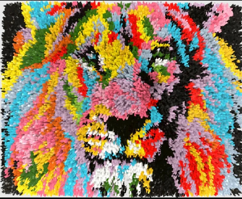DIY Latch Hook Rug Kit: Create Your Own Cartoon Animal Carpet Embroidery