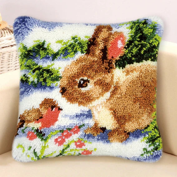 Bunny Rabbit Pillow Latch hook kit