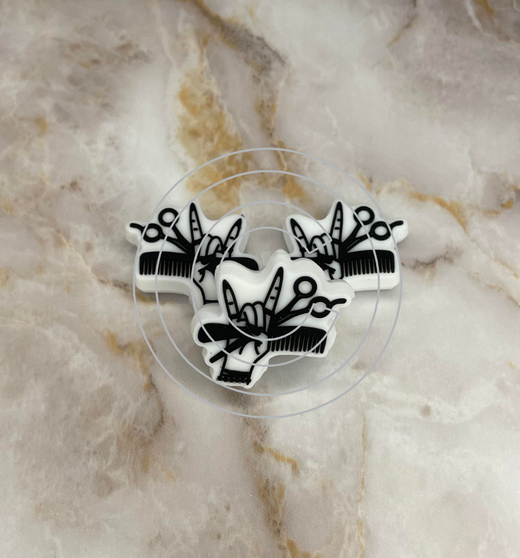 *EXCLUSIVE DESIGN* ROCKER CHICK HAIR STYLIST SILICONE FOCAL (1ct)