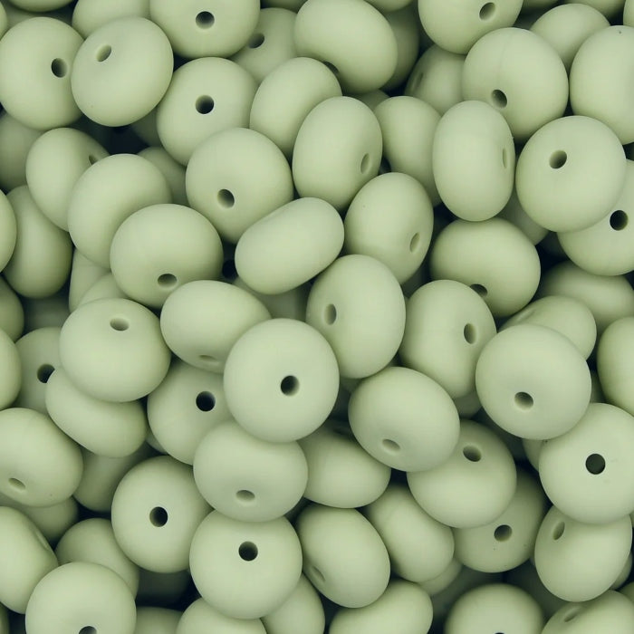 14MM ABACUS BEAD SAGE #70