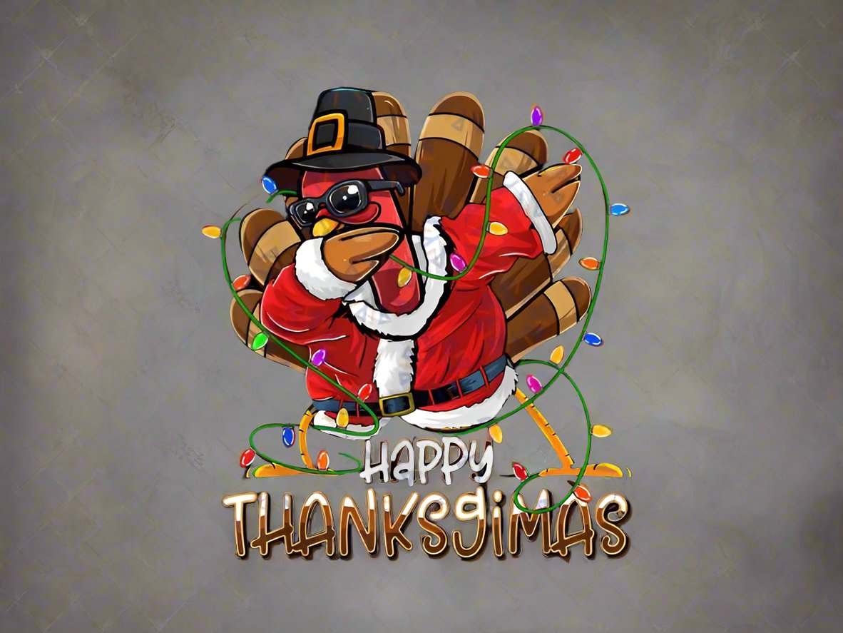 HAPPY THANKSGIMAS TURKEY DAB ~ 20 oz TUMBLER