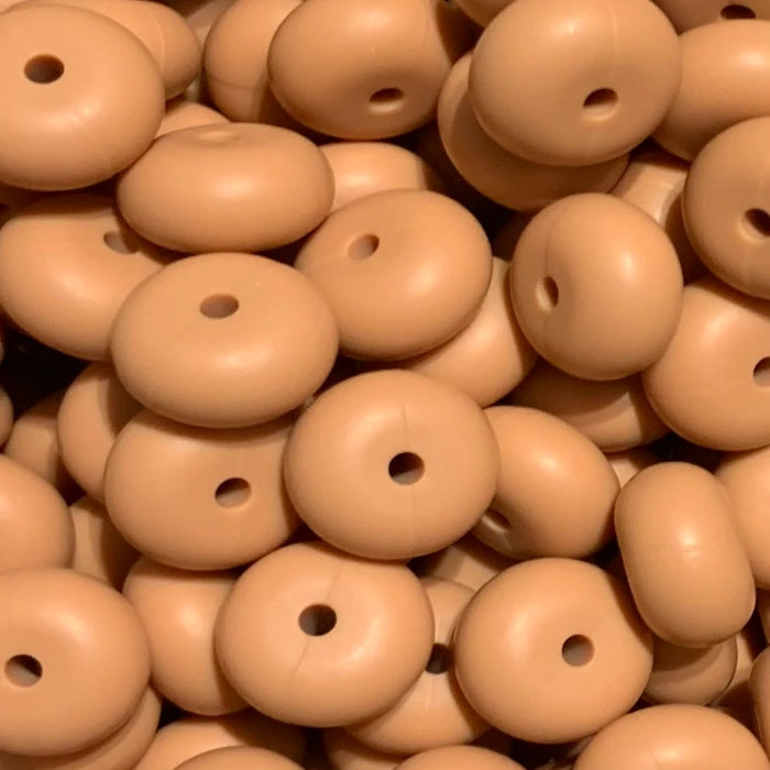 14MM ABACUS BEAD TANNED HIDE #75