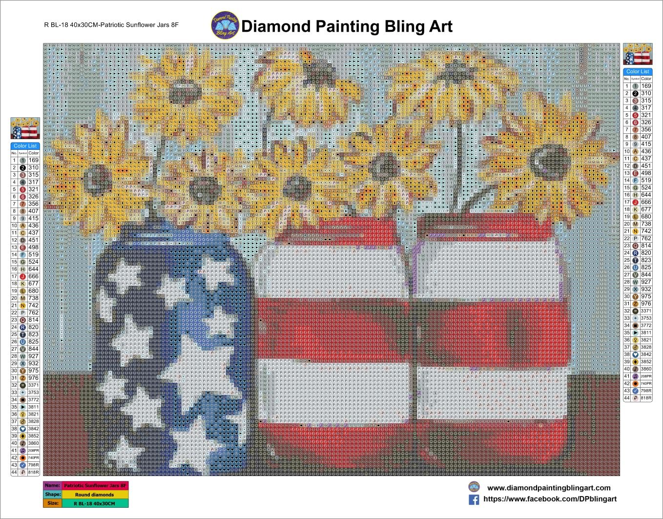 Patriotic Sunflower Jars