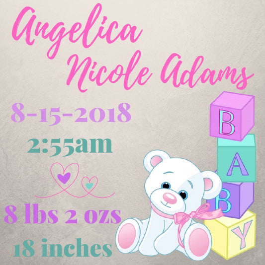 Personalized Baby Announcement