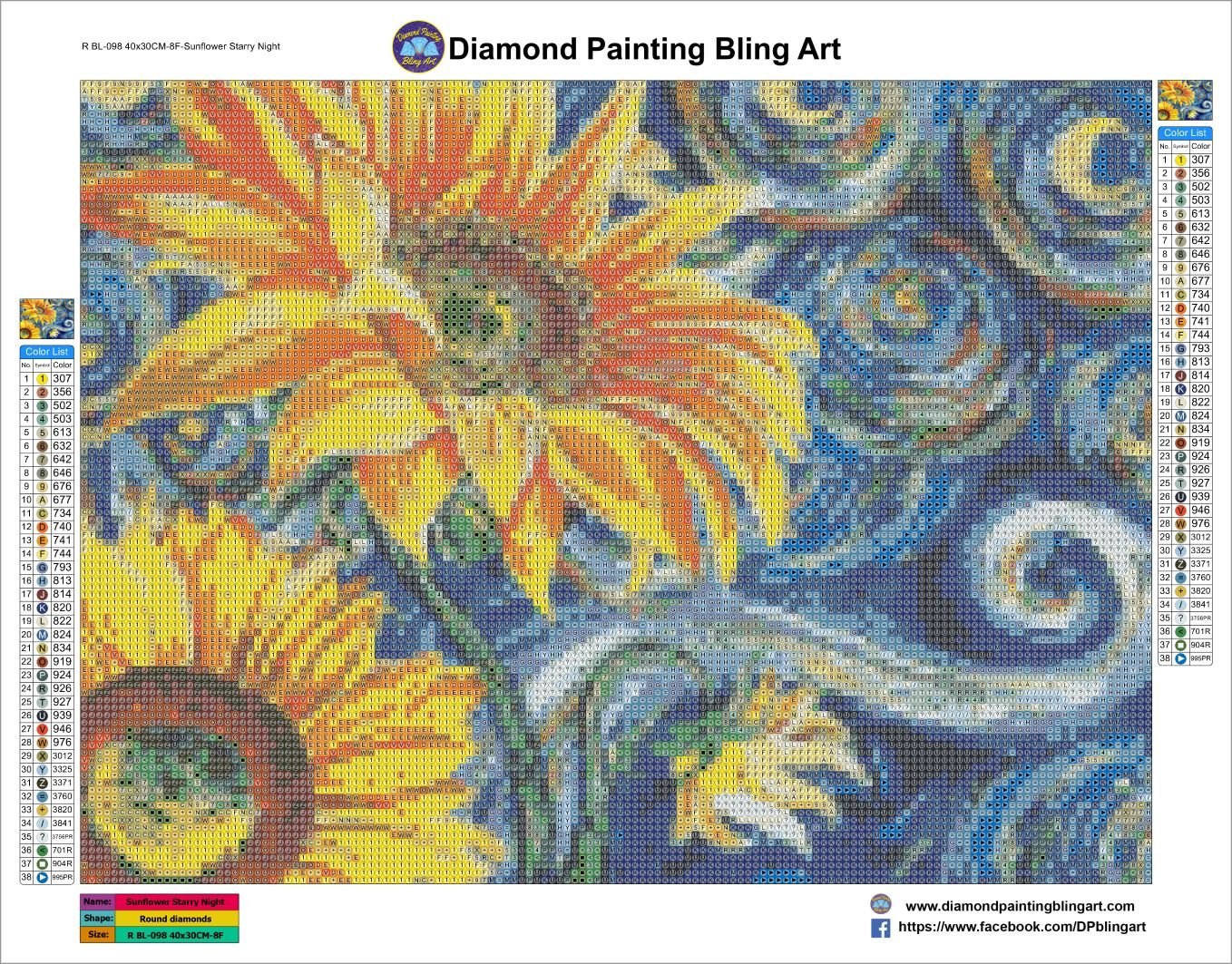 Sunflower Starry Night