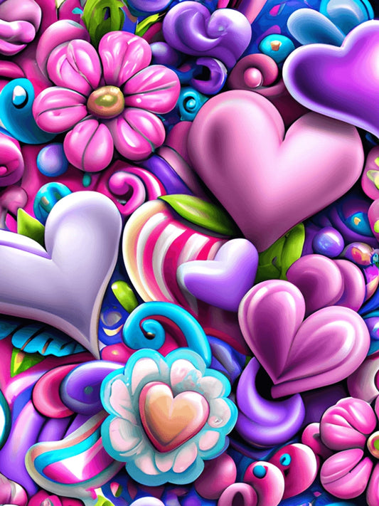 Whimsical Hearts & Flowers